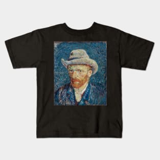 Vincent van Gogh's Self-Portrait with Grey Felt Hat Kids T-Shirt